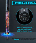 Close-up of a 95 In 1 Mini Electric Screwdriver Kit with rechargeable cordless power showing LED display and strength features.