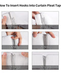 How to insert hooks into DIY Pinch Pleat Curtain Kit With 10 Meters Of Pleater Tape And 30 Stainless Steel Four Prong Curtain Pleater Hooks