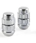 Image of Acorn Chrome Wheel Lock 12mm X 1.50 Thread Size X2 Dual Stage Security with Hardened Steel Construction Chrome Plated Pack of 4