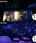 Fiber Optic Starlight Headliner Light Kit With App Remote And Sound Activated Modes for car and home decor, starlit ceiling view