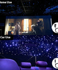 Fiber Optic Star Ceiling Lights Kit For Car And Home, 200 Fiber Strands 0.75mm, 6.5ft Long, Sound Activated demonstration