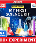 Hands On Science Kit For Kids Aged 4 To 8 With 100 Plus Experiments, STEM Educational Toy box with colorful lab equipment images