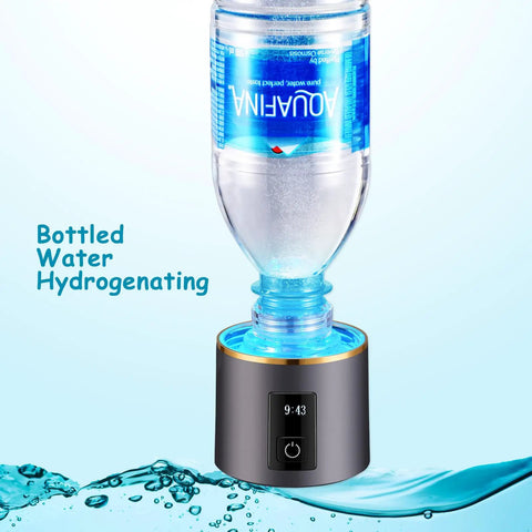 Hydrogen Water Generator And Inhaler With Nasal Tube Dual Mode Delivers 3000 Plus PPB Premium Metal Body battery level display