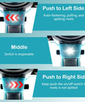 SignalSparkle Brushless Cordless Rivet Gun 21V switch instructions for auto-fastening and operation display.