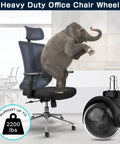 Swap Out Your Clunky Rollers With Heavy Duty Smooth Rolling Office Chair Ball Casters Set Of 5 Featuring Precision Bearings and Thick Polyurethane Wheels That Glide Flawlessly Across Hardwood Floors Up To Two Thousand Pounds, black office chair wheel with an elephant.