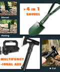 All In One Outdoor Survival Gear Set With Large Camping Backpack And First Aid Kit, Ultimate Camping Equipment For Hiking Adventures, folding shovel and axe