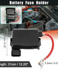 Heavy Duty Fuse Box Battery Terminal Block For Volkswagen Golf Jetta Beetle with red wire and pin connectors, 31cm size.