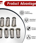 7 Piece 5C Hex Collet Set For CNC Milling And Engraving Machines Inch Sizes One Quarter Inch Through Seven Eighth Inch Spring Collet Holder