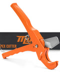 Heavy Duty PEX And Pipe Cutter For Plumbing, Cuts PEX One Eighth To One Inch, PVC CPVC Plastic Pipe And Rubber Hose, side view