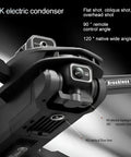Close-up of 8K Camera Drone With Intelligent Obstacle Avoidance, Optical Flow Positioning, showing lens and sensors.