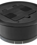 RF406BK Preassembled Flange Cover And Leveling Ring For Floor Boxes Poured In Concrete With 15A 125V Outlet Included Black