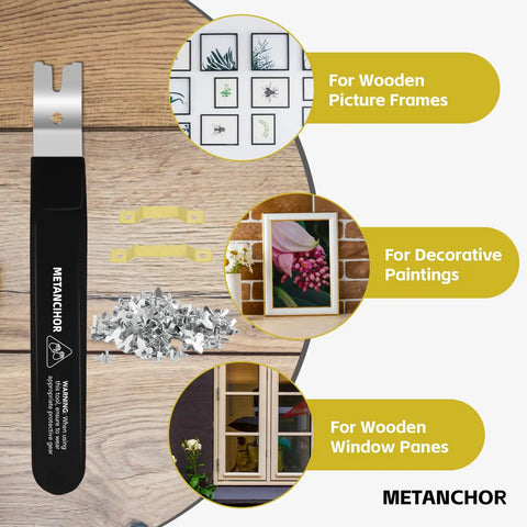 Heavy Duty Glazier Point Driver Tool With Zinc Iron Build For No Fuss Window Glass Setting And Picture Frame Installation Featuring Breeze Glide Mechanism And Rock Solid Construction For Quick Home Fixes