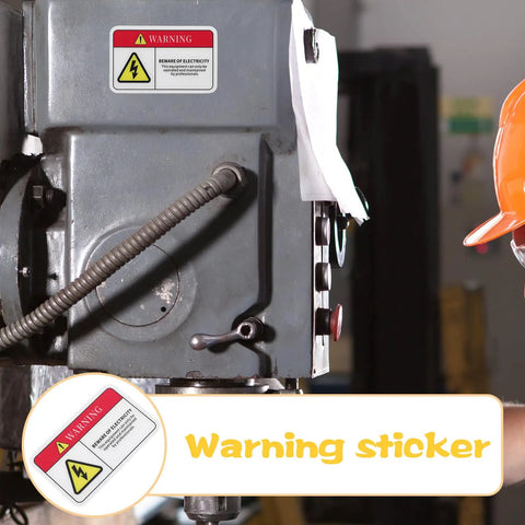 PVC Mechanical Safety Warning Stickers Set 10pcs High Visibility Danger Decals For Machinery Equipment Prevent Accidents