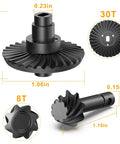 Beefed Up Overdrive Helical Gear Set For 1/10 RC Crawler SCX10 II Front And Rear Axles Hardened Steel Alloy CNC Machined