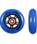 Inline Skate Wheels 80mm 24mm Deep Sea Blue Four Pack With Optional Bearings Spacers And Washers Durable Replacement