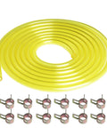 10 Ft Fuel Line Hose Kit With One Quarter Inch ID And Three Eighth Inch OD Includes 12 Hose Clamps for small engines