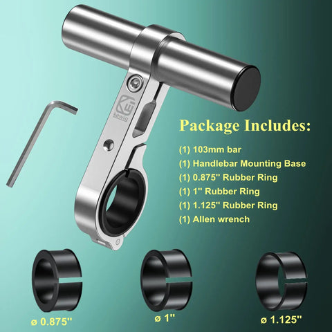 Aluminum Alloy Handlebar Extender For Bike And Motorcycle, 4 Inch Extension, CNC Machined 6061-T6 With Hard Anodized Finish