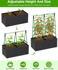 Adjustable A Shape Garden Trellis With Grow Bags For Climbing Vegetables And Flowers Metal Plant Support