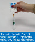 Totally Trustworthy Freshwater Aquarium PH Test Kit Delivering 250 Hassle Free Reads with solution bottle over test tube.
