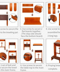 Assembly instructions for Solid Wood Prayer Kneeler Bench With Folding Table Top For Home Or Church Padded Kneeler Shelf