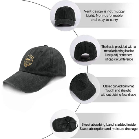 Low Profile Lightweight Mens Golf Hat With Breathable Vent Eyelets And Sweatband For All Day Comfort Perfect For Fishing Hiking Bush Walking And Everyday Sports