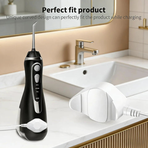 Replacement Charger For Cordless Water Flosser WP 560 562 563 567 569 With 6V 1A Power Adapter And 4.9 Ft Cable in bathroom