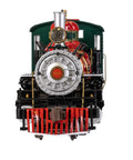 Front view of Beefed-Up 4-6-0 Steam Locomotive With Metal Gears For Large G Scale Christmas Edition, Pittman Motor, Prototypical Details