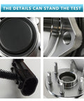 Close-up of Drop-In Front Wheel Hub Bearing Assembly With ABS For 2WD Chevy Tahoe Suburban GMC Yukon Silverado Sierra Escalade 6-Lug Vehicles 1999-2006 Range Part 515054 Easy Install Durable Replacement For Daily Driver showing details.