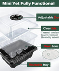Six Pack Seed Starter Trays With 90 Coco Coir Pellets Adjustable Humidity Germination Tray with clear dome and drain hole