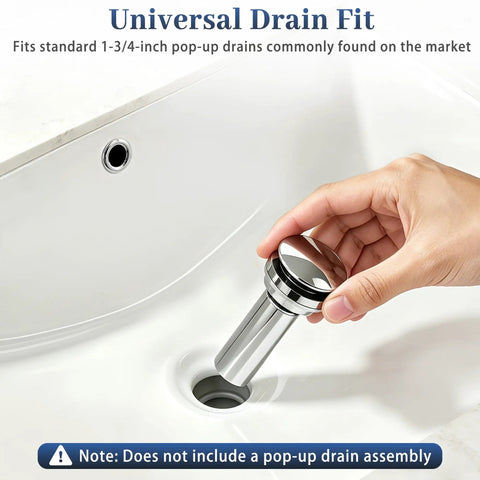IBVIVIC Undermount Bathroom Sink, 14.4x12.7 Inch White Rectangle Porcelain Ceramic Vessel Sink showing universal drain fit in hand.