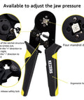 Ferrule Crimping Tool Kit With Self Adjustable Ratchet Pliers For AWG 23 To 7 1250 Insulated Wire Terminals And Wire Ferrules Crimp Connectors