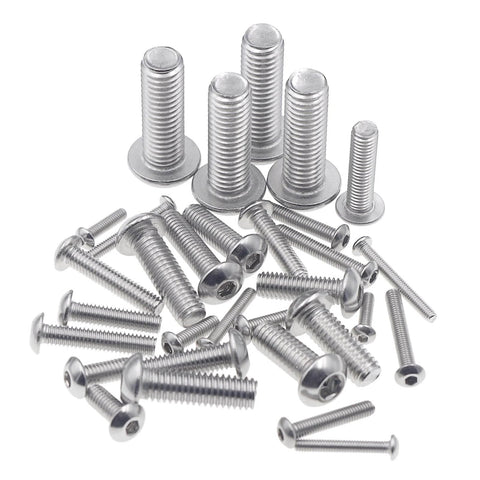 Assorted Dope Metric Socket Cap Screws Set 185-Piece Assortment Kit, M2.5 M3 M4 M5 M6 M8, Stainless Steel 304 Button Head
