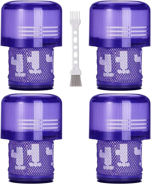 4 Pack V11 Torque Drive Replacement Vacuum Filters For Cordless Vacuum Cleaners SV14 Animal And V15 Detect Models set with brush.