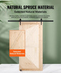 Badass 42X84 Inch Sliding Barn Door With Full 7Ft Hardware Kit And Glide Handle Solid Wood Core Panels shown with natural spruce material.