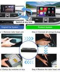 Installation steps of Wireless CarPlay Android Auto Retrofit Kit Decoder Box For Audi A6L 2016 2017 2018 And Audi A7 2018