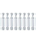 Solid Build 10 Pack Furniture Connectors, M6 Thread Dowel Bolts Cabinet Drawer Fasteners, Galvanized Wardrobe Assembly Kit, silver dowel bolts