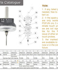 DIY CNC Touch Probe For XYZ Axis Edge Finder And 3D Digitizing, parts catalogue with labeled spare components and specifications.