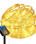 Lit Solar Rope Lights 120LED 46FT Outdoor String Lights Waterproof With 8 Modes Solar Powered Tube Light coiled with solar panel