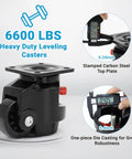 Heavy Duty Leveling Casters With Ratchet Arm 6600 Lbs Retractable Plate Swivel Workbench Castors showcased in image