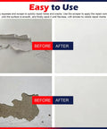 Quick Fix Drywall Repair Kit Includes Scraper Plus Fast Drying Wall Patch Paste For Hole And Crack Filler Delivering A Slick Finish For Every Homeowner Trying To Patch Up Walls Today showing before and after wall repairs.