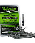 Heavy Duty Exterior Wood Screws For Outdoor Fences And Decks Delivering Smooth Sailing Construction And Top Shelf Rust Protection For Zero Sweat Diy Projects With Snappy Install Hex Driver Included in packaging with hex driver bit.