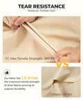 Close-up of hands testing tear resistance of 3 Piece Patio Furniture Covers Set For Outdoor Chairs And Loveseat Waterproof Heavy Duty 600D Oxford Fabric With UV Protection And Windproof Design No Fuss All Weather Protection material