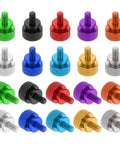 10 Pack M4x8mm Knurled Thumb Screws For PC Case Aluminum Alloy Hand Tighten Fasteners In Colorful Options And Easy Tool Free Installation Durable Reusable Computer Case Screws For Hard Drives And Power Supplies, displayed in multiple colors