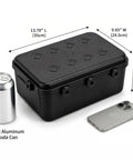 Heavy Duty Outdoor Electrical Box Enclosure 2 Pack Waterproof GFCI Adapter Cover For Power Strips And Extension Cords Built Like A Tank To Give You Rock Solid Weather Protection Always, shown with 12oz can for size reference.