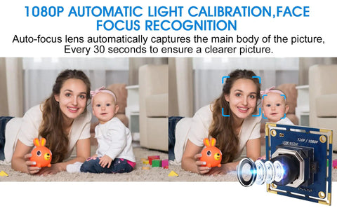 Mother and child with toy captured by USB Camera Module With Autofocus 2MP 1080p FHD Industrial Grade Webcam 100fps High Frame Rate