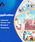 Application areas for The Real Deal 3Ml Sterile Syringes With Sharp 23G 1 Inch Needles, including industrial and science lab uses.