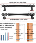 Diagram showing dimensions and installation of 10 Pack 5 Inch Brushed Gold Kitchen Cabinet Handles And Drawer Pulls.