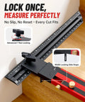 Essential Top Shelf Adjustable Stair Tread Template Tool for precise measurements with locking features and scale.