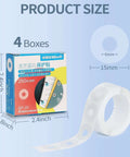 Clear Hole Reinforcement Stickers Pack 1000 Count 4 Boxes Of 250 Easy Peel Self Adhesive 0.6 Inch Tear Resistant shown in packaging.
