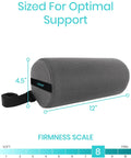 Get Your Back Swayin Cool With This Epic Firm Lumbar Roll Pillow For Pain Relief, 12" x 4.5", gray breathable mesh, ergonomic support.